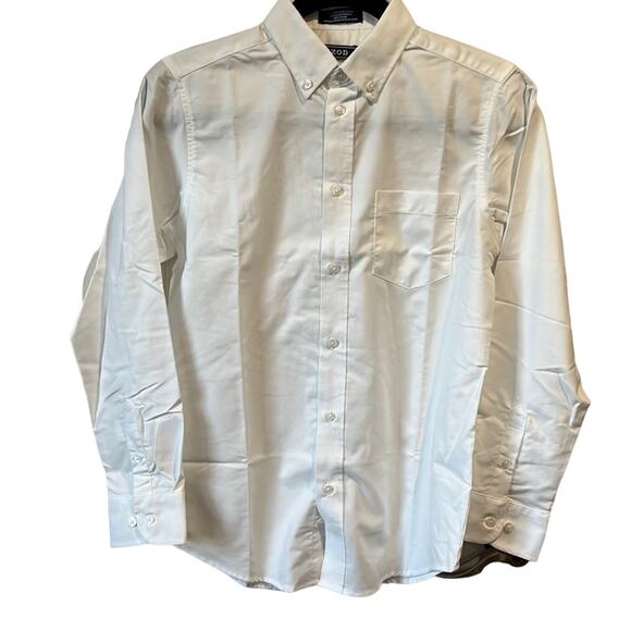 Izod White Collared Button Down Shirt Sz 14 Boys NWT - Picture 1 of 6